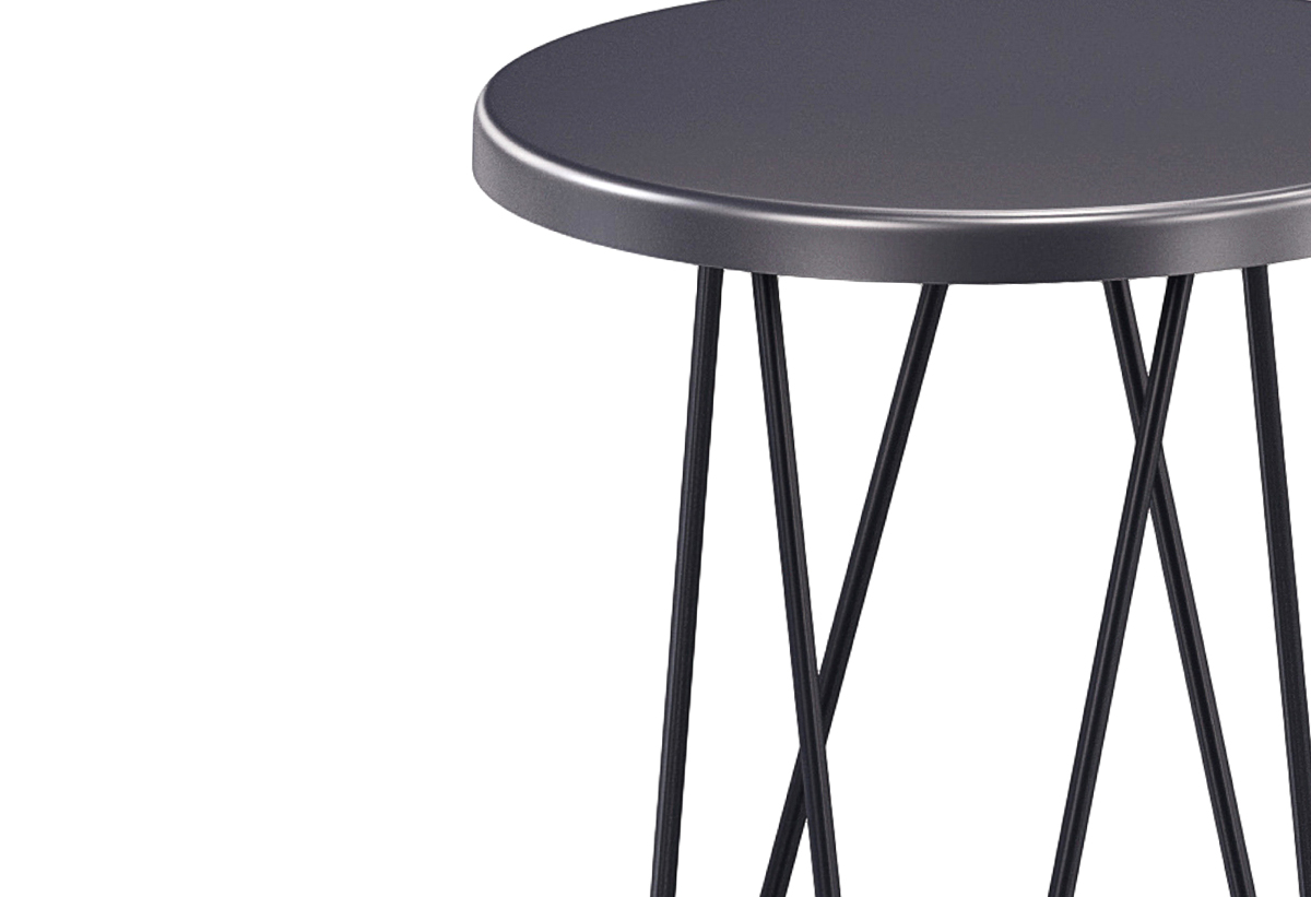 Απεικονίζεται ο μεταλλικός σκελετός του κομοδίνου.